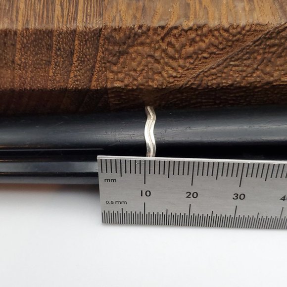 Size 6.5 925 Sterling Silver Wavy Line In The Middle Ring - Picture 6 of 7